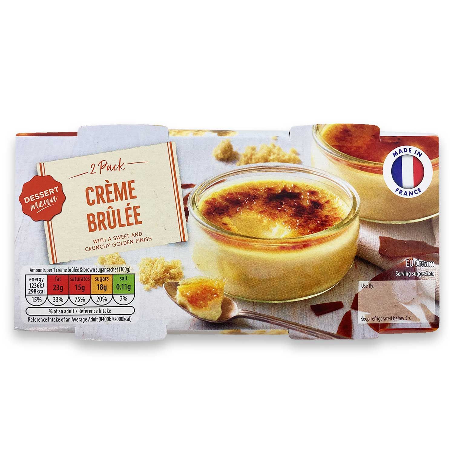 2 Crème Brûlée 200g Dessert Menu